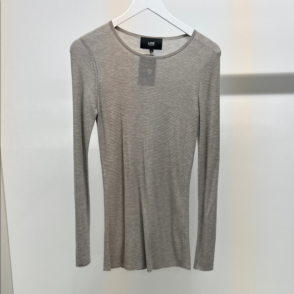 Line Gray Long Sleeve Tee